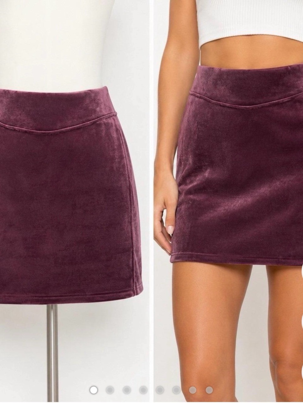lululemon athletica Burgundy Velvet Mini Skirt#221